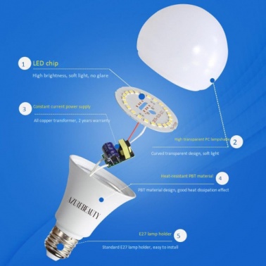 <strong>Energetic 60W Equivalent, LED Light Bulb, 5000K Daylight, E26 Medium Base, Non-Dimmable</strong>